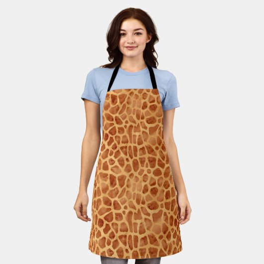 Waterverf Giraffe Print Schort (Gedragen)