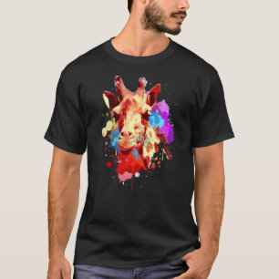 Waterverf Giraffe voor mannen Giraffe 1 T-shirt