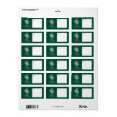 Waterverf Girl Holding Evergreen kerstboom Etiket (Full Sheet)