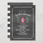 Waterverf Glamping Vrijgezellenfeest - Roze Lantaa Kaart (Voorkant / Achterkant)