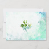 Waterverf Glass Terrarium Succulent Save the Date (Achterkant)