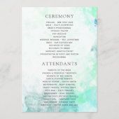 Waterverf Glass Terrarium Succulents Wedding Programma (Achterkant)