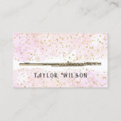 waterverf glitter flute leraar visitekaartje (Voorkant)