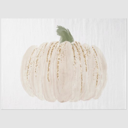 Waterverf Glitter Pumpkins Series Design 22 Tissuepapier (Voorkant)