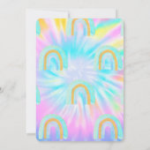 Waterverf Glitter Rainbow Tie Dye Birthday Kaart (Achterkant)