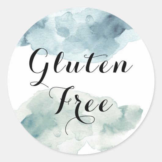Waterverf Glutenvrij Ronde Sticker (Voorkant)