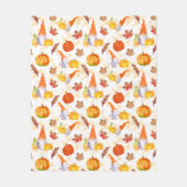 Waterverf gnomen, pompoenen en bladeren fleece deken (Voorkant)