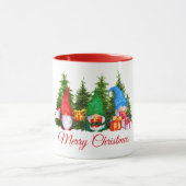 Waterverf Gnomes Merry KerstRed Mok (Midden)