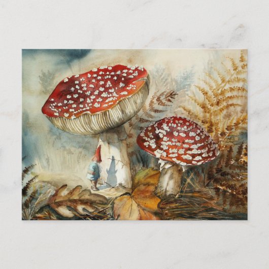 waterverf gnoom briefkaart (Voorkant)