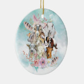 Waterverf GOAT Briet Collage | GetYerGoat™ Keramisch Ornament (Rechts)