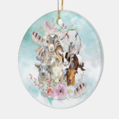 Waterverf GOAT Briet Collage | GetYerGoat™ Keramisch Ornament (Links)
