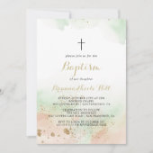 Waterverf Gold Confetti Baptisme Kaart (Voorkant)