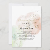 Waterverf Gold Confetti Housewarming Party Kaart (Voorkant)