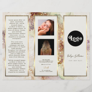 Waterverf Gold Foil Elegant Brochure