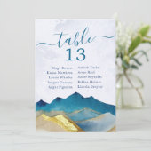 Waterverf Gold Foil Mountain Weddenbanknummer (Staand voorkant)