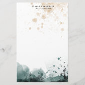 Waterverf Gold gepersonaliseerd briefpapier (Voorkant)