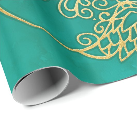 Waterverf & Gold Mandala Cadeaupapier (Rol Hoek)