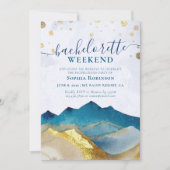 Waterverf Gold Mountain Bachelorette Kaart (Voorkant)