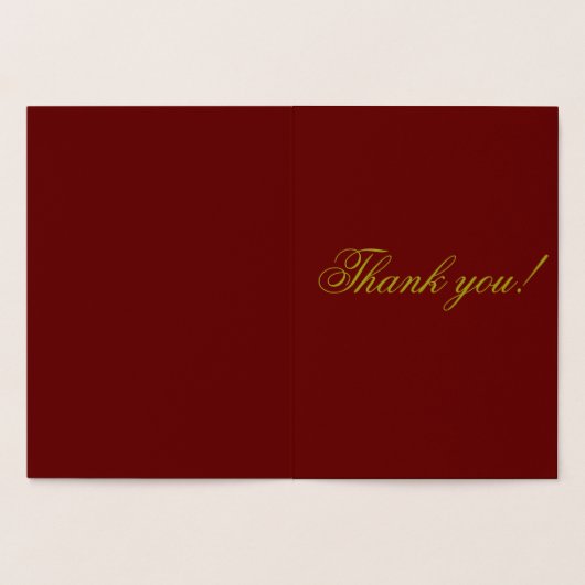 Waterverf Gold Script-Bedankt Hartelijk dank Folie Kaarten (Binnen)