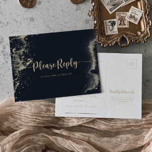 Waterverf Gold Splash Menu Keuze RSVP