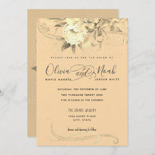 Waterverf Golden Hour Floral Kaart