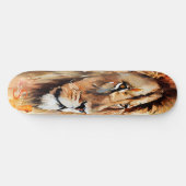 waterverf Golden Lion King Skateboard (Horizontaal)