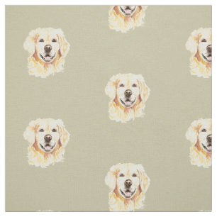 Waterverf Golden Retriever Dog Pet Animal Print Stof