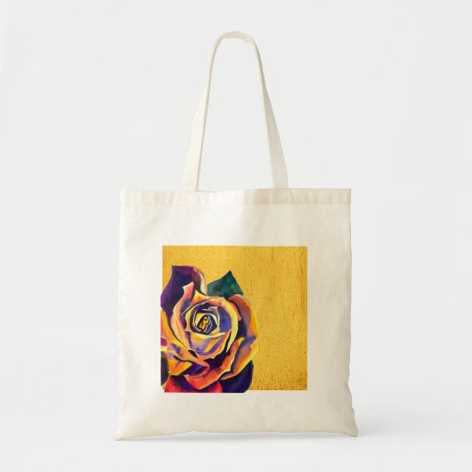 Waterverf Golden Roos Tote Bag (Voorkant)