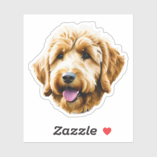 Waterverf Goldendoodle Sticker