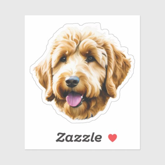 Waterverf Goldendoodle Sticker (Vel)