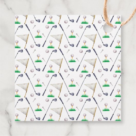 Waterverf Golf Dank u Label (Achterkant)