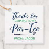 Waterverf Golf Dank u Label (Voorkant)