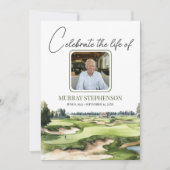 Waterverf golfbaan Fotoviering van het leven Kaart (Voorkant)