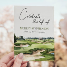 Waterverf golfbaan viering van het leven