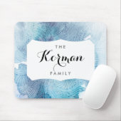 Waterverf golft oceaanblauw paars geschilderd muismat (Met muis)