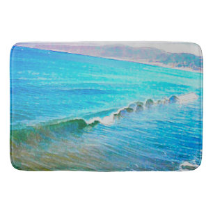 Waterverf golven badmat