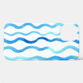 Waterverf golven: Blauw turquoise naadloos. Case-Mate iPhone Case (Achterkant (horizontaal))