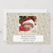 Waterverf Goose - Baby shower bedankpas Bedankkaart (Achterkant)