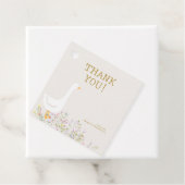 Waterverf Goose Wildflower Baby shower Bedankjes Labels (In situ)