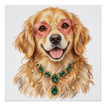 Waterverf Goud Retriever Hond | Huisdierliefhebber