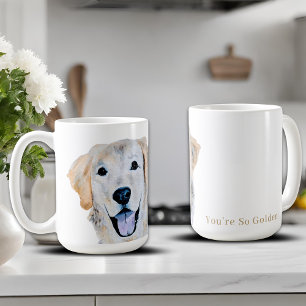 Waterverf Goud Retriever Hond Koffiemok