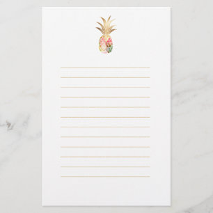 Waterverf gouden ananas Briefpapier
