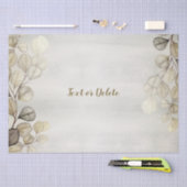 Waterverf Gouden Eucalyptusblad Glanzend Elegant Tissuepapier (Craft)