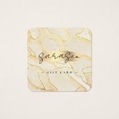 Waterverf Gouden Folie Cadeaubon Glitter Kaart (Voorkant)