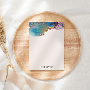 Waterverf Gouden Folie Monogram Papier Papier