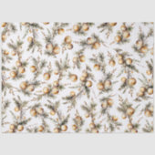 Waterverf gouden gebladerte kerst tissuepapier (Voorkant)