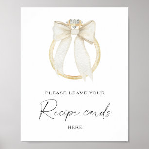 Waterverf Gouden Ring Bruiloftsshower Poster