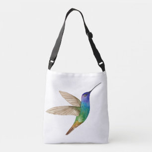 Waterverf Gouden-staart Saffierkolibrie Crossbody Tas