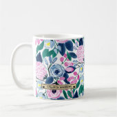 Waterverf goudmonogram goudbruine marinevloeren koffiemok (Links)