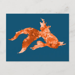 waterverf goudvis briefkaart